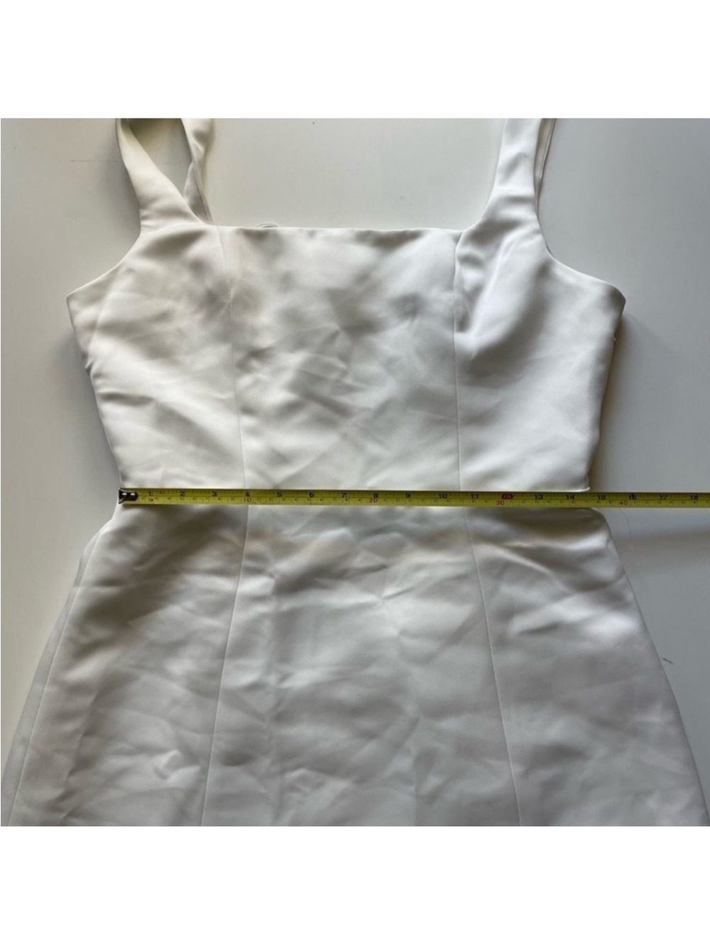 Elliatt Amelie Square Neck Cocktail Mini Dress White L - Picture 9 of 11